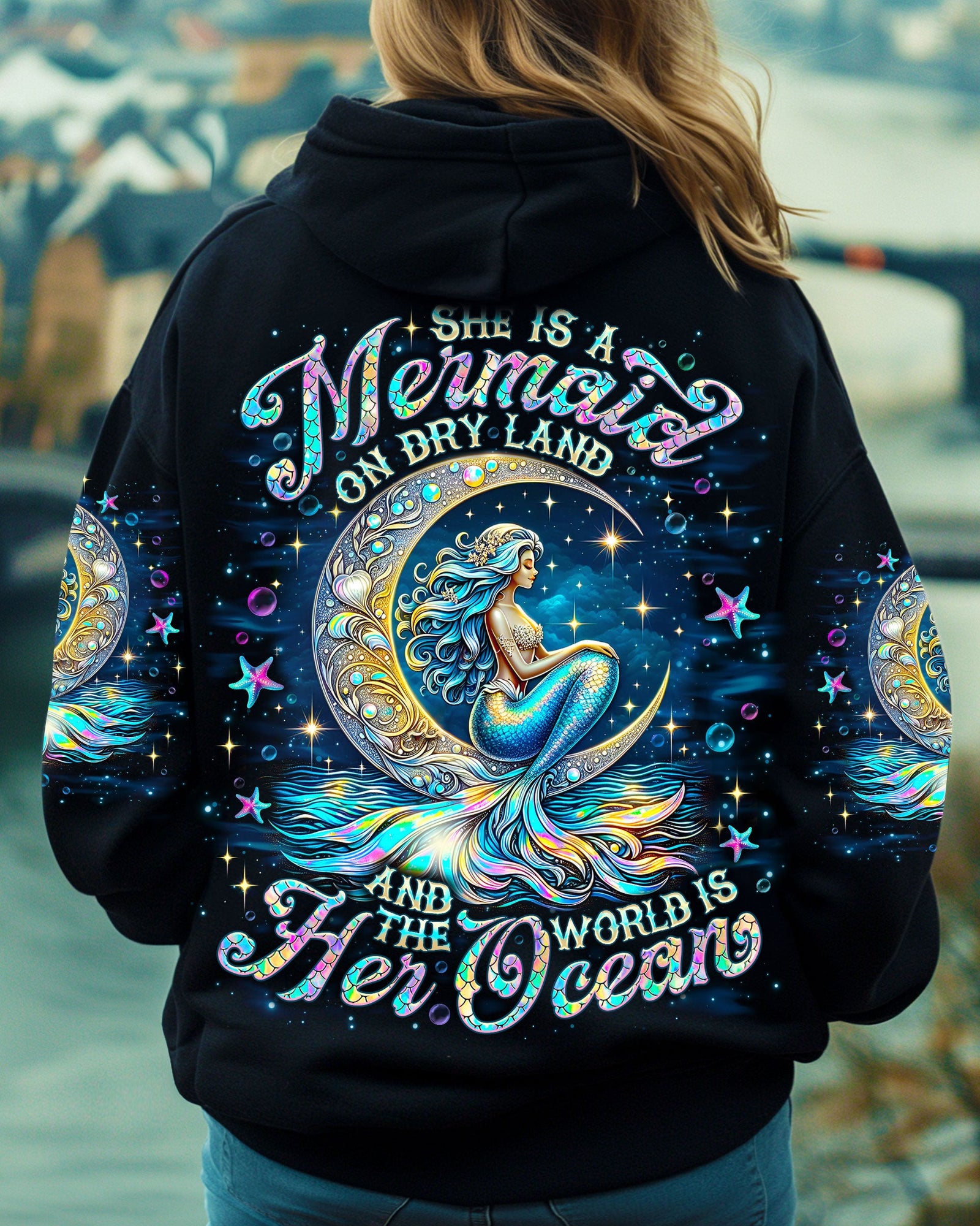 BLISSCORNERS SHE IS A MERMAID ALL OVER PRINT