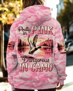 BLISSCORNERS PRETTY IN PINK DUCK HUNTING ALL OVER PRINT