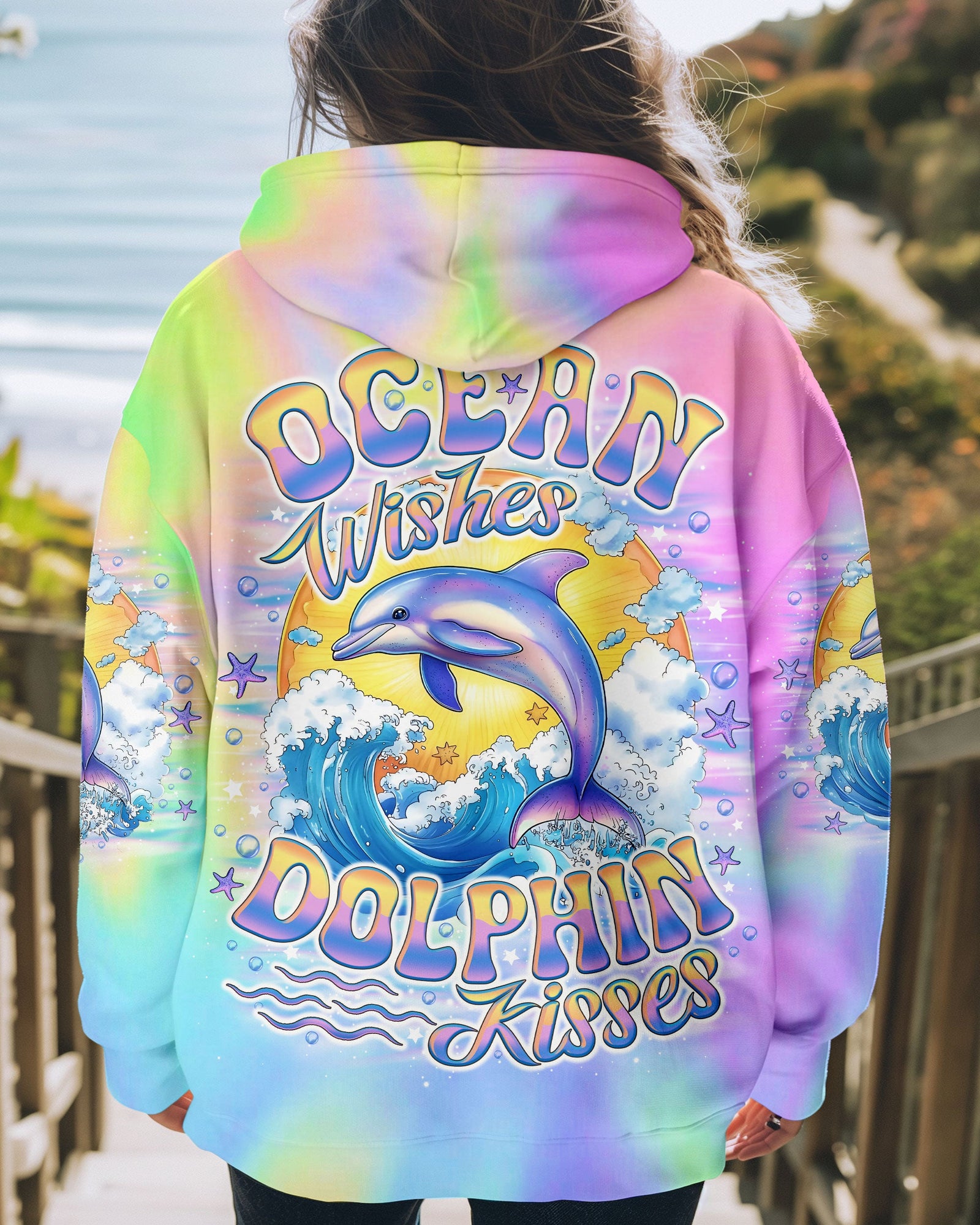 BLISSCORNERS OCEAN WISHES DOLPHIN KISSES ALL OVER PRINT