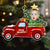 (Photo Inserted) Blisscorners Baby On Red Truck - Personalized Custom Acrylic Ornament