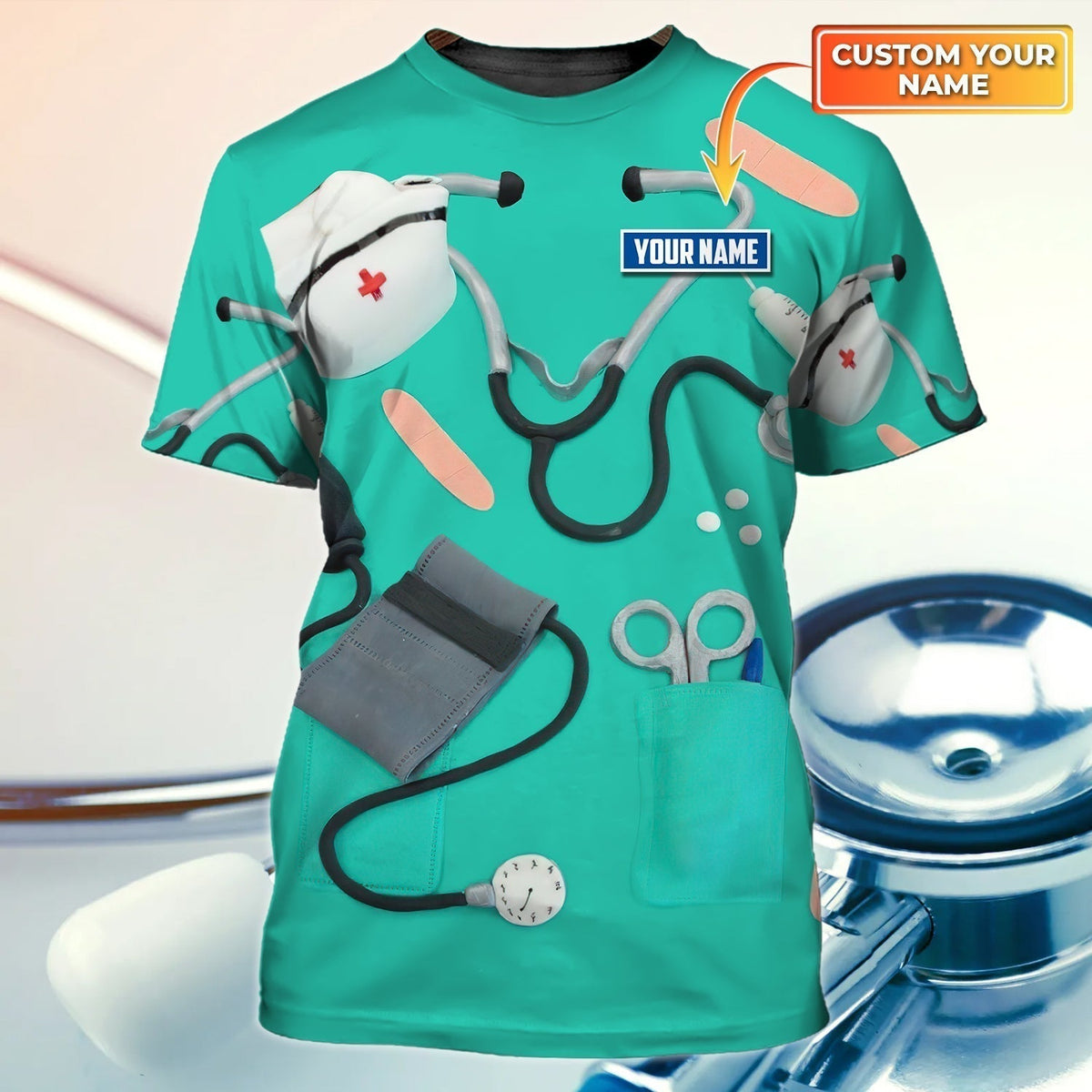 Blisscorners Custom 3D Sublimation Nurse Shirts Nurse Equipment T Shirts Gift For A Nurse