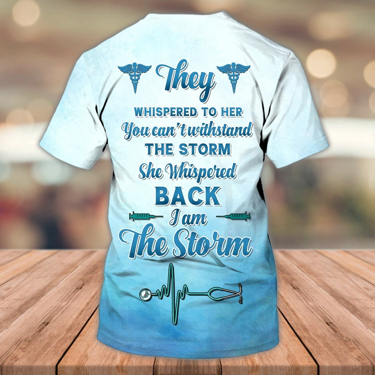 Blisscorners Personalized 3D Full Printed Nurse Shirts Strong Storm Nurse Shirt