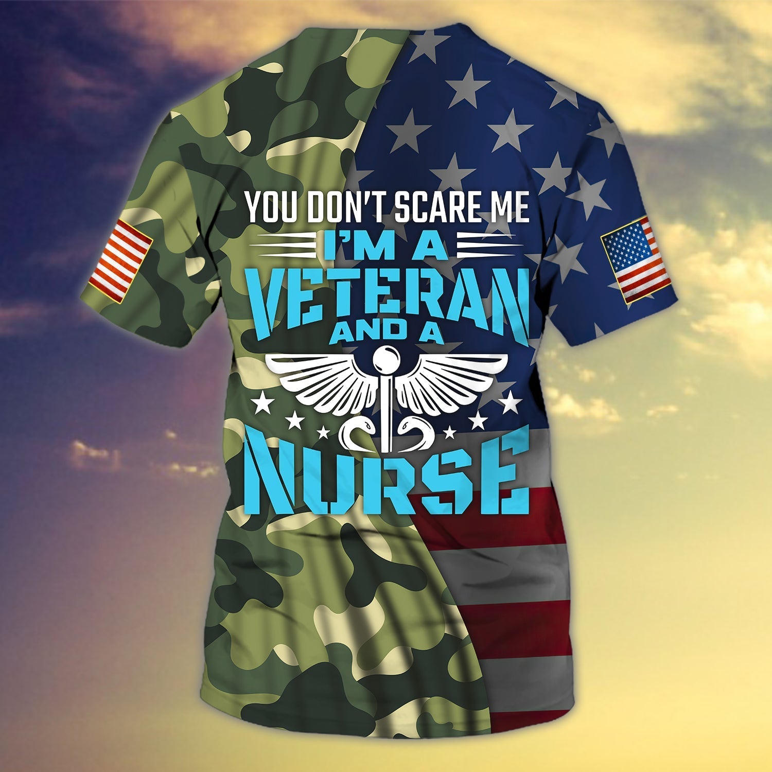 Blisscorners I'm A Veteran And A Nurse - Personalized Name 3D All Over Print T Shirt