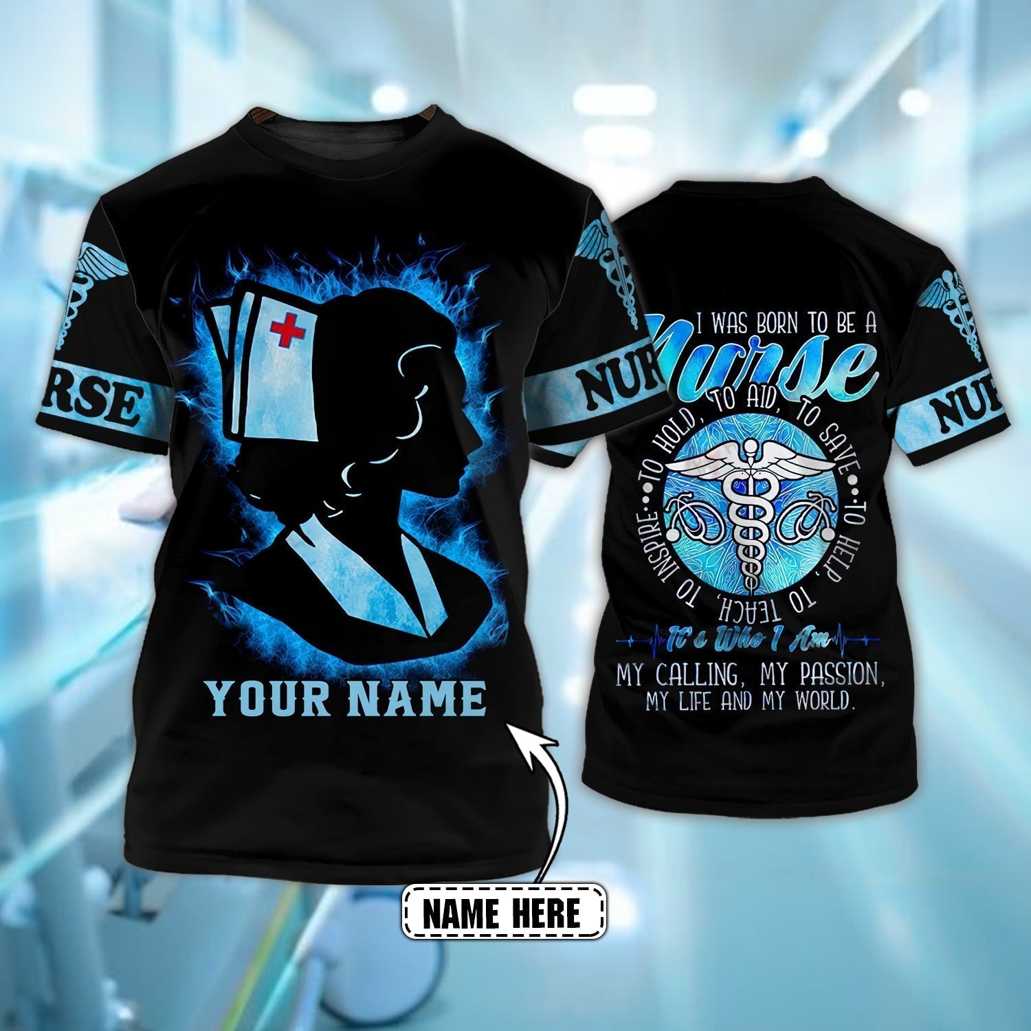 Blisscorners Customized 3D All Over Printed Shirts For A Nurse To be a Nurse Tee Shirts