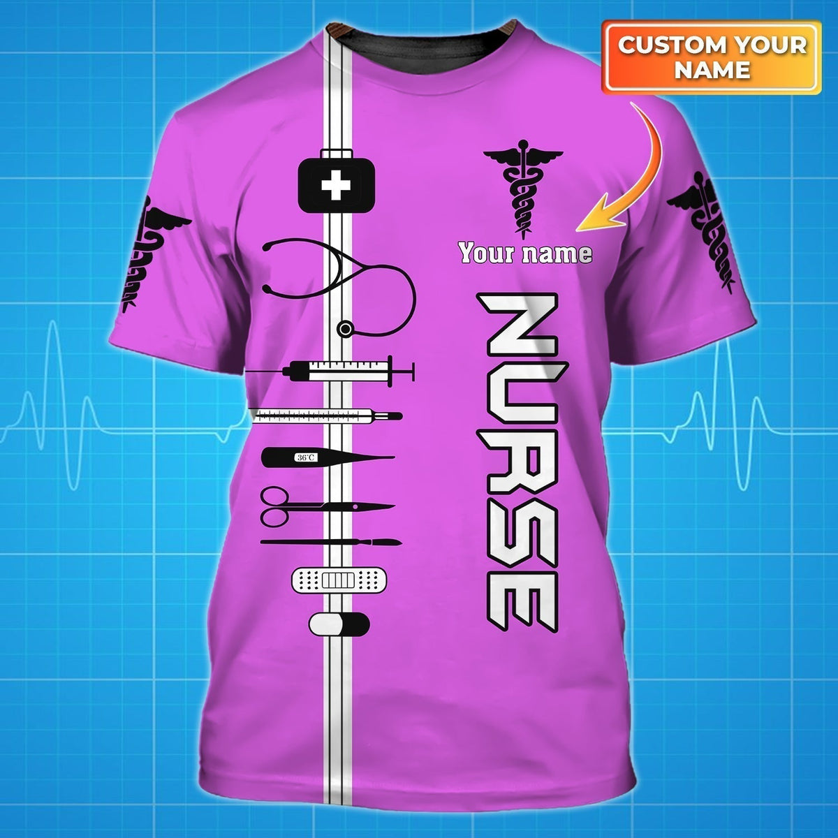 Blisscorners Coolspod Custom 3D All Over Printed Beautiful Nurse Shirts Gift For A Nurse Pink Nurse Tee Shirts