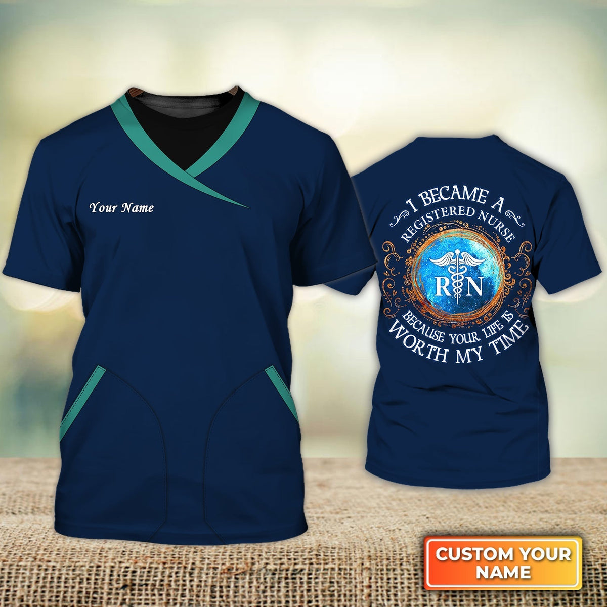 Blisscorners Custom 3D Nurse Shirt I Became A Registered Nurse Because Your Life Is Worth My Time Love Nursing Nurse Life Shirts