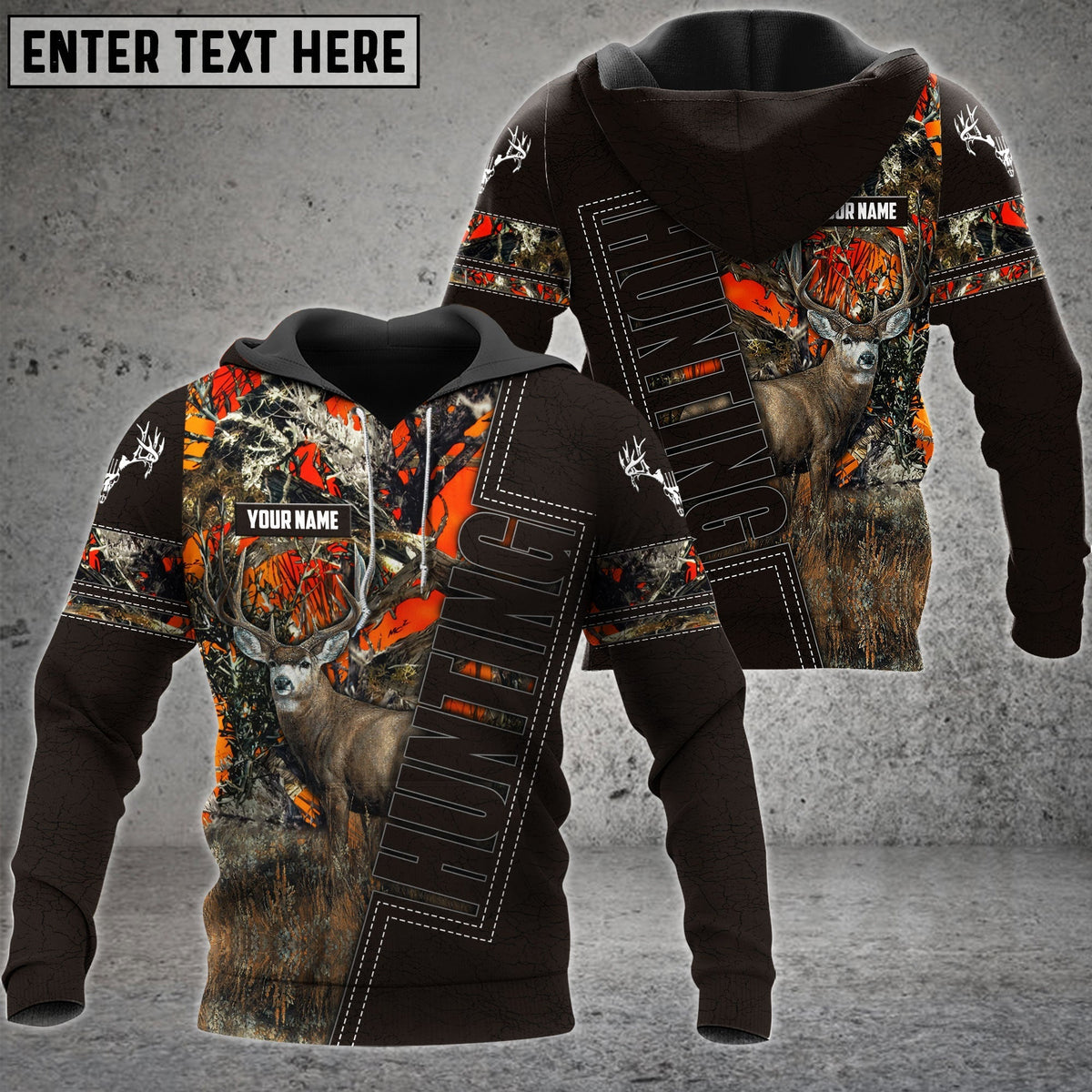 Blisscorners Custom Name Deer Hunting Leather Pattern 3D Shirts