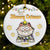 Christmas Meowy Catmas - 3D Inflated Effect Printed Ornament, Personalized Circle Ceramic Ornament