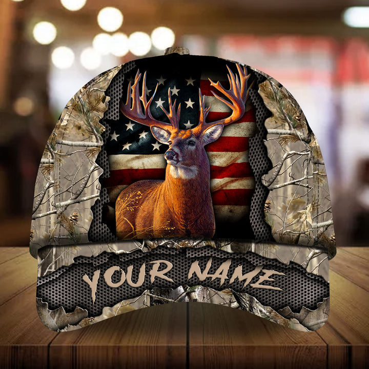 Blisscorners Bagrat Severa Hunting Deer Personalized Hats 3D Multicolored