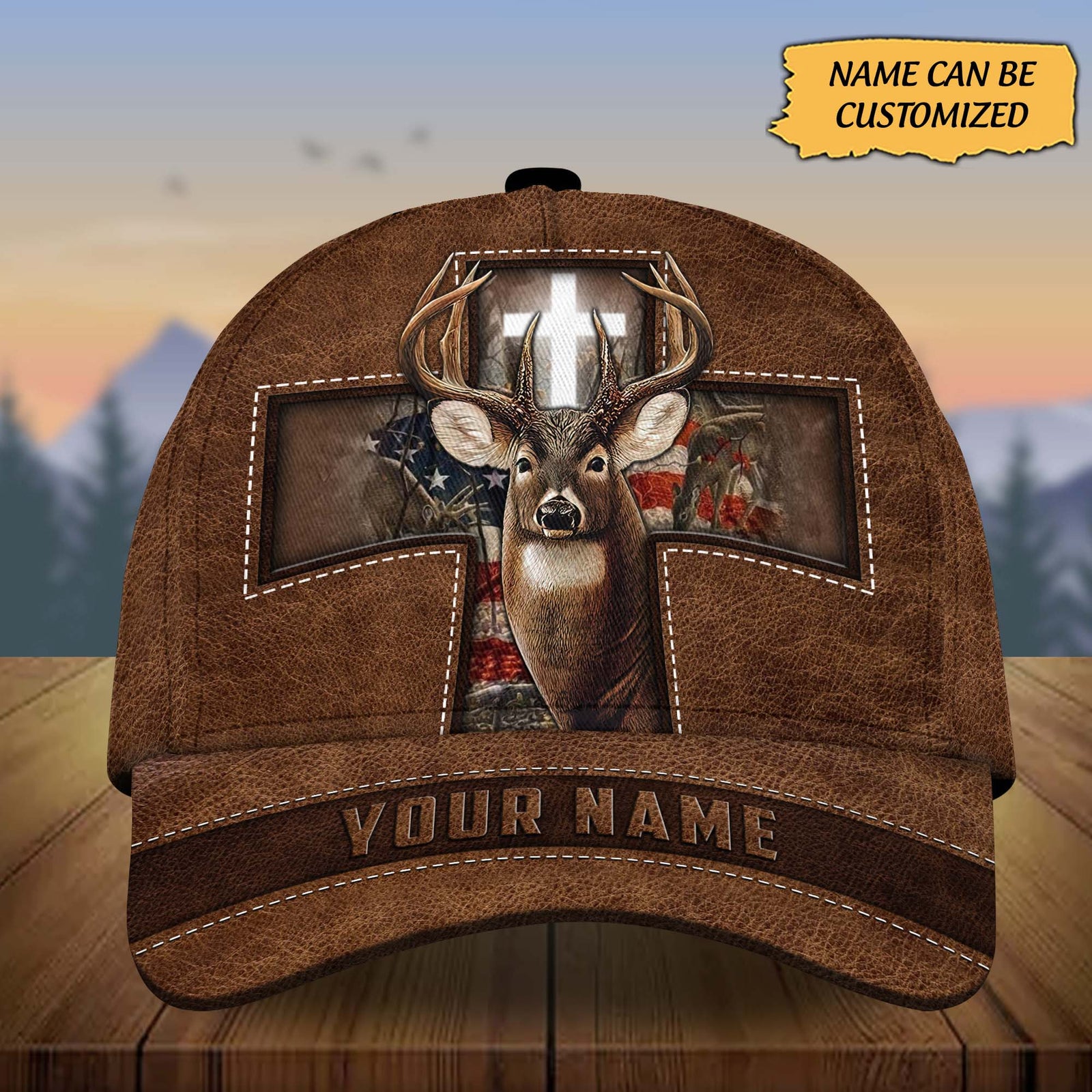 Blisscorners Custom Name James Deer Hunting Premium 3D Printed Cap