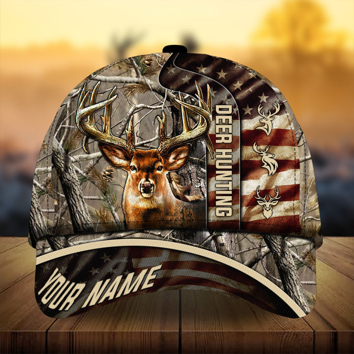 Blisscorners Colorful  Deer Hunting Personalized Hats 3D Multicolored