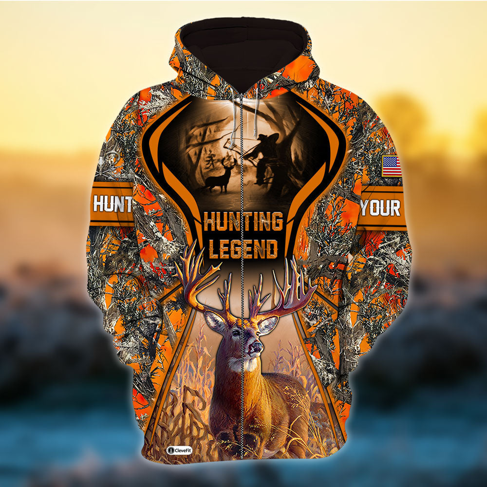Blisscorners Eternity Hunting Legend Deer Hunting 3D Hoodie (3 Colors)