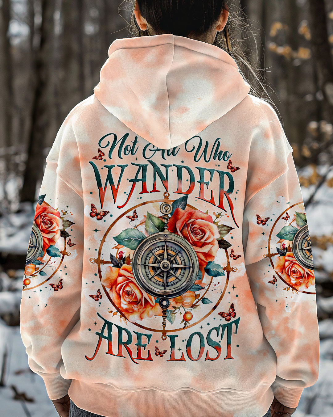 BLISSCORNERS NOT ALL WHO WANDER ARE LOST COMPASS ALL OVER PRINT