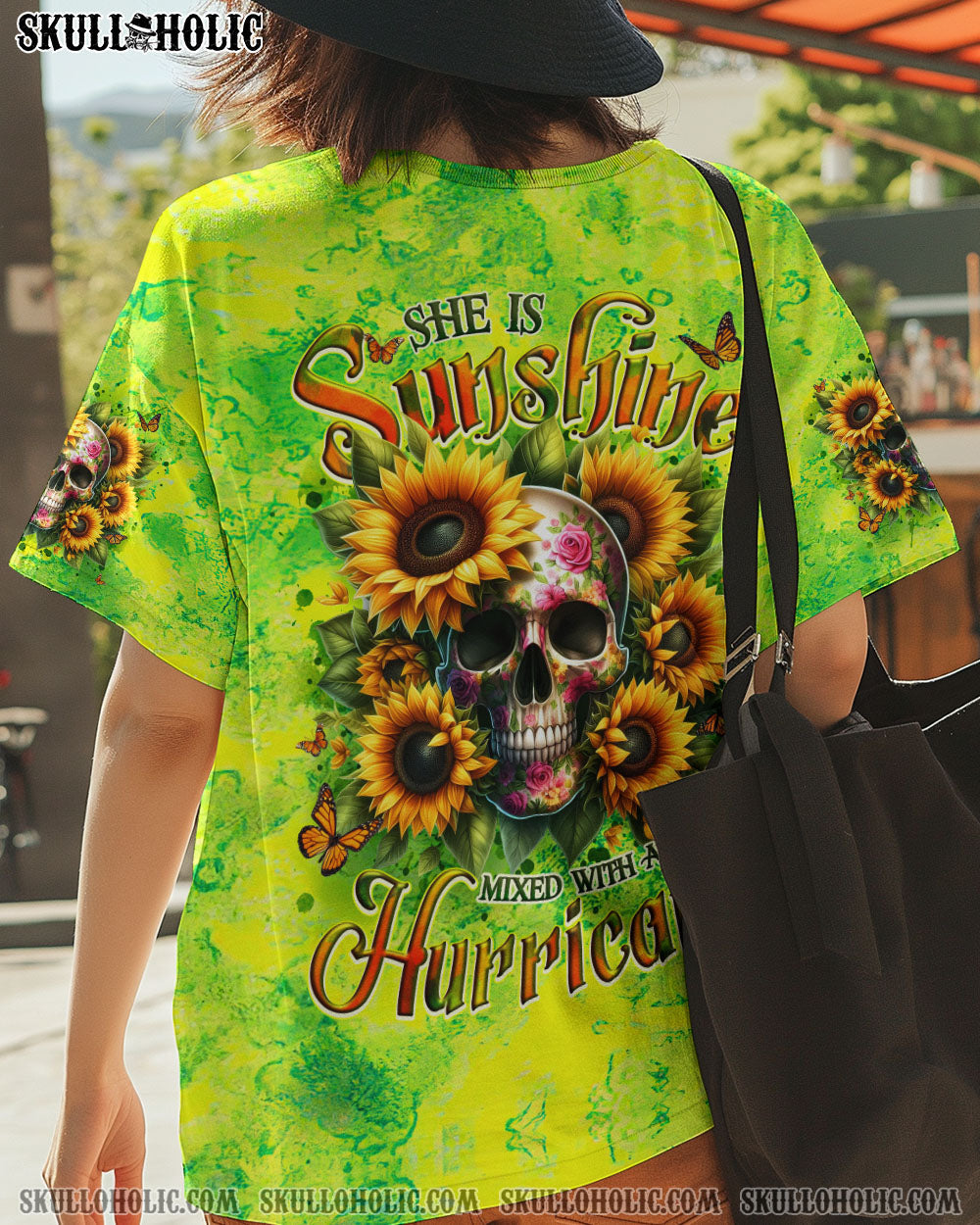 BLISSCORNERS SHE IS SUNSHINE MIXED WITH A LITTLE HURRICANE ALL OVER PRINT