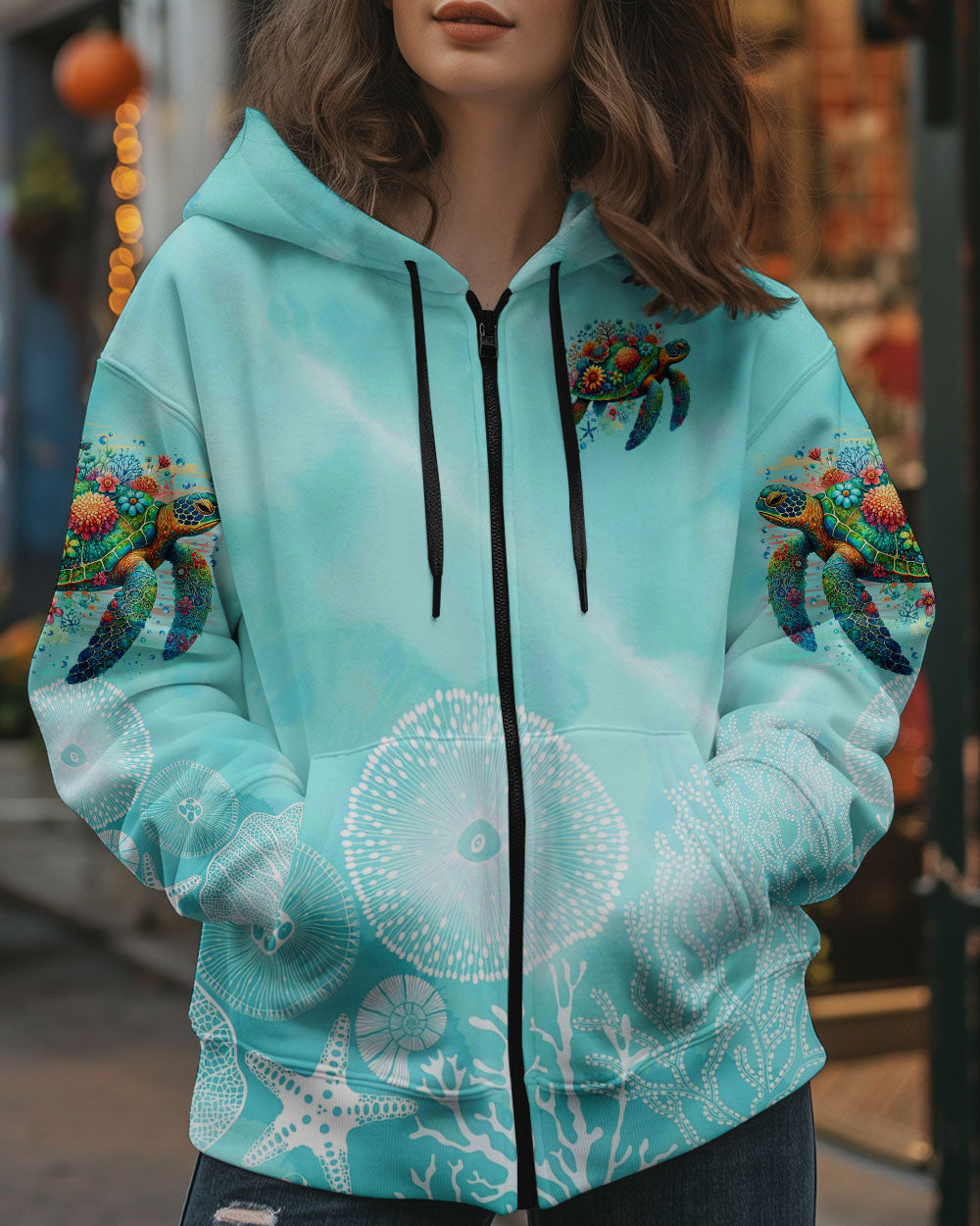 BLISSCORNERS SALTWATER HEALS EVERYTHING TURTLE ALL OVER PRINT