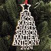 Custom Family Names 2024 Christmas Tree Ornament Up To 14 Names - Personalized Family Ornament