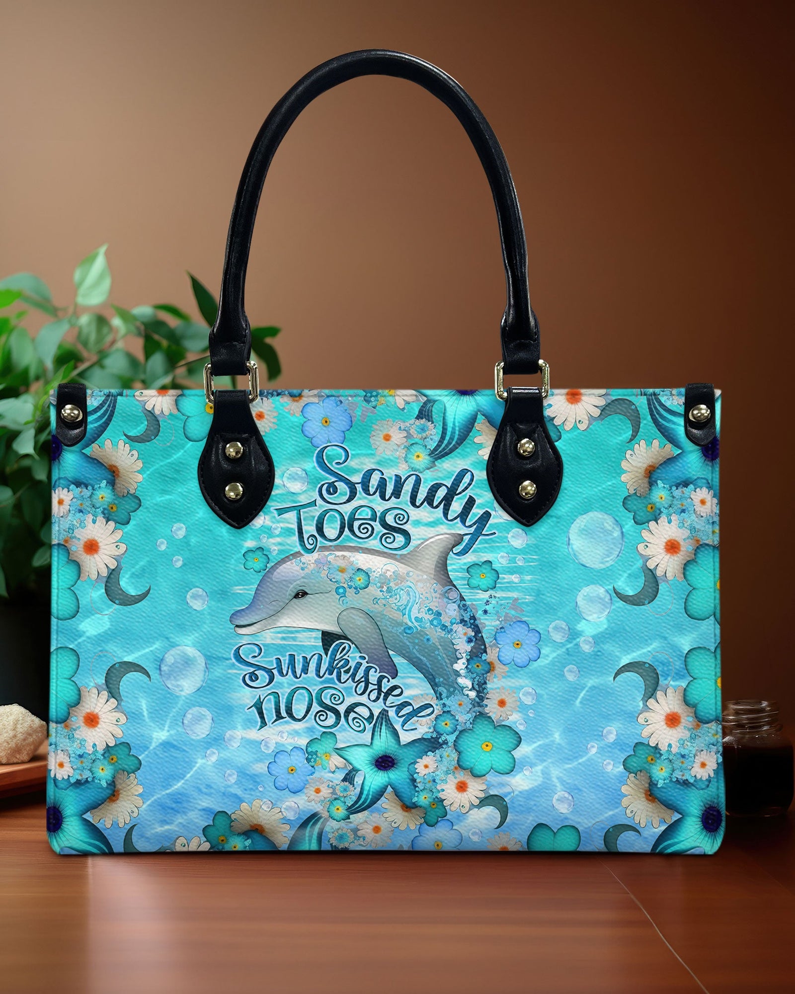 BLISSCORNERS SANDY TOES SUNKISSED NOSE DOLPHIN LEATHER HANDBAG