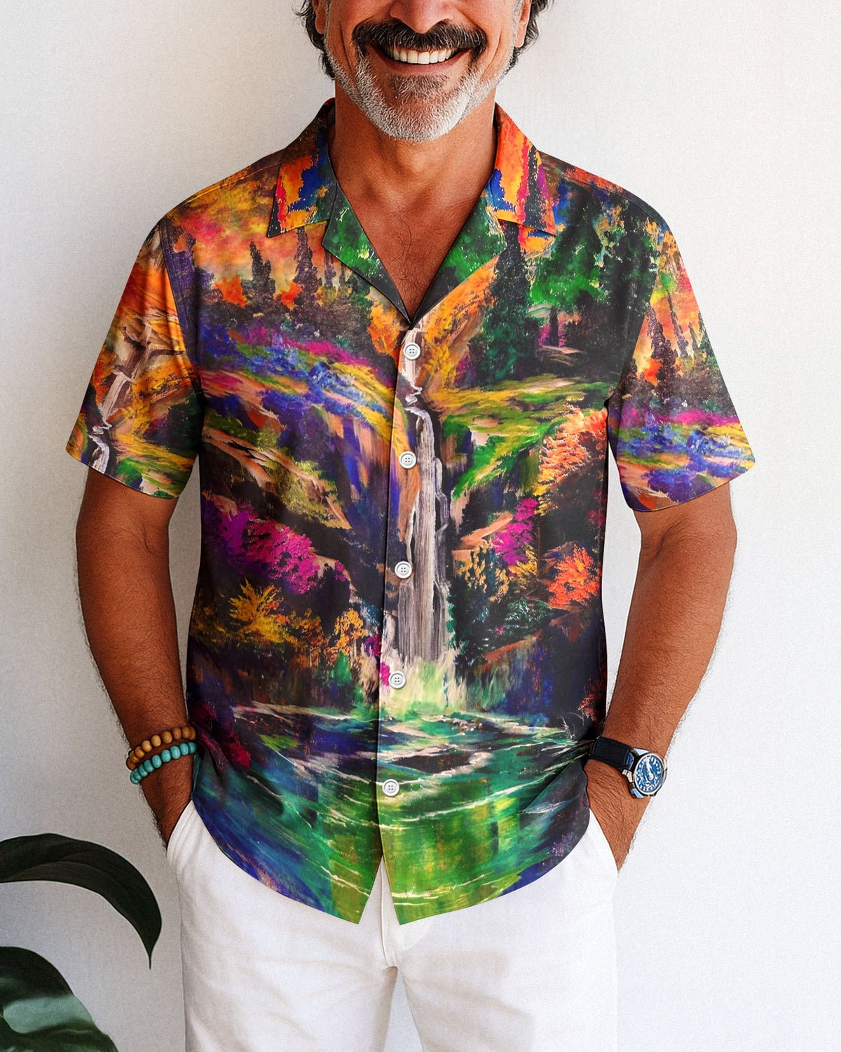 BLISSCORNERS NATURE SCENE HAWAIIAN SHIRT