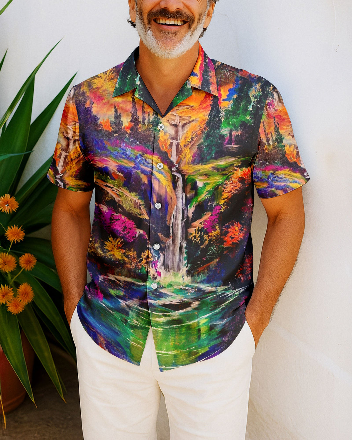 BLISSCORNERS NATURE SCENE HAWAIIAN SHIRT