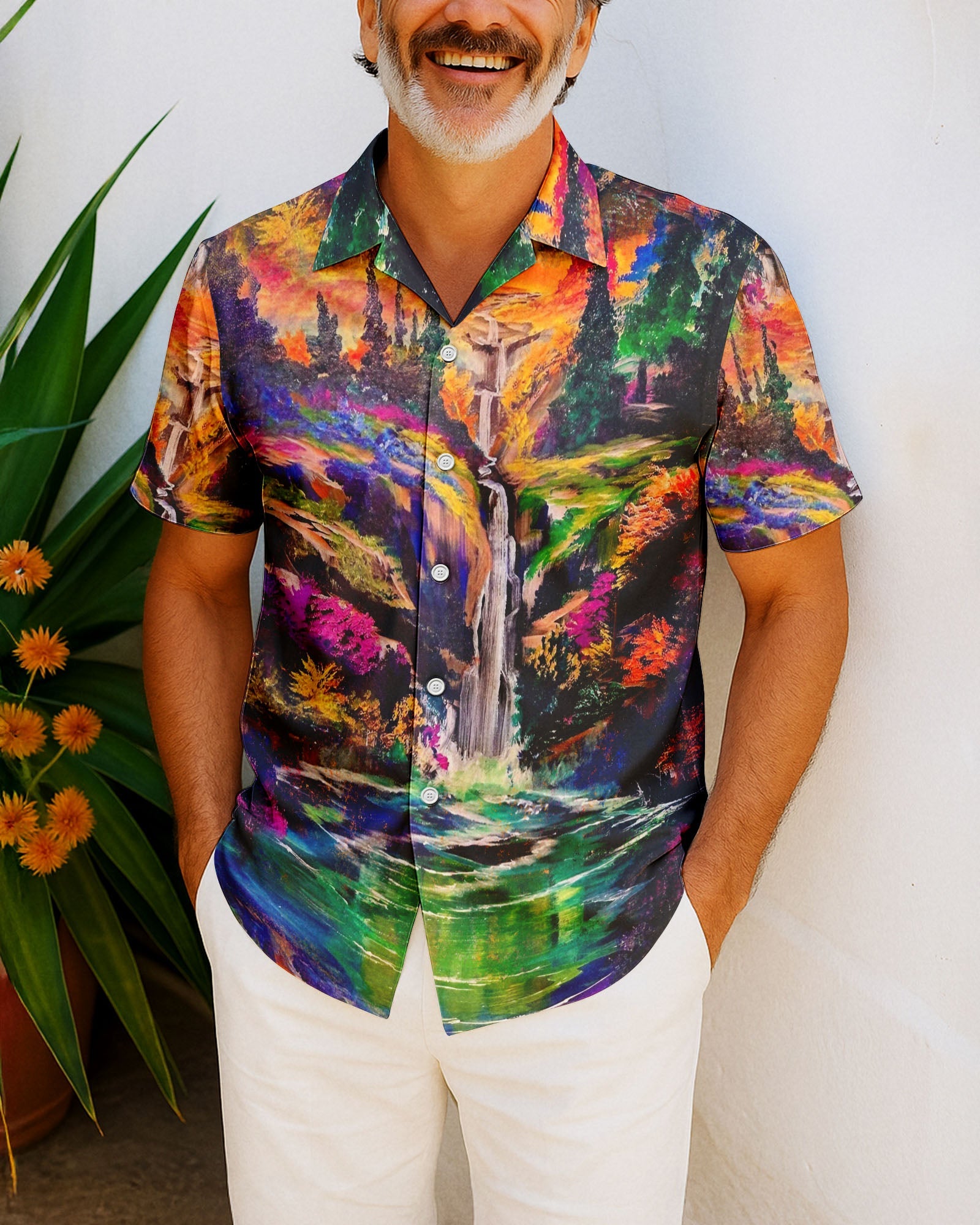 BLISSCORNERS NATURE SCENE HAWAIIAN SHIRT