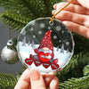 Christmas Grandma's Little Sweethearts - Personalized Circle Glass Ornament