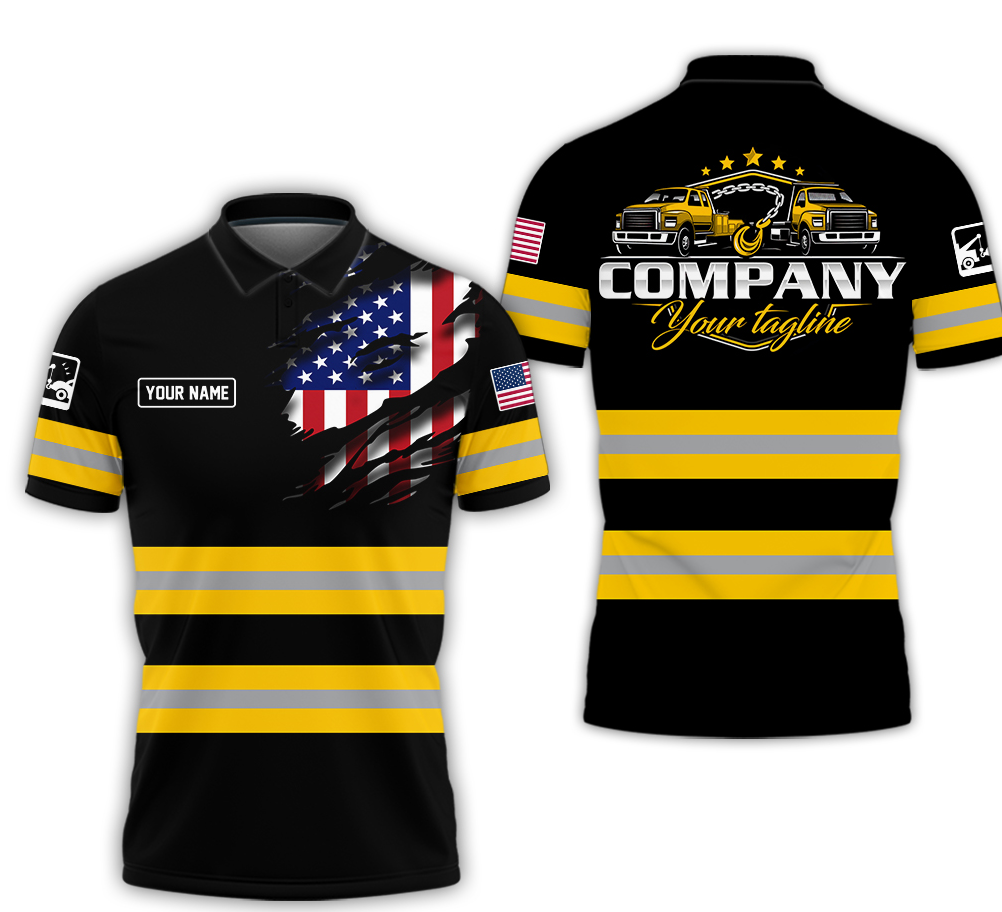 Blisscorners Custom Name Yellow Shirt for Husband, Truck Driver, Long Haul CDL Gift, Diesel Mechanic Shirt, Apparel Trucker