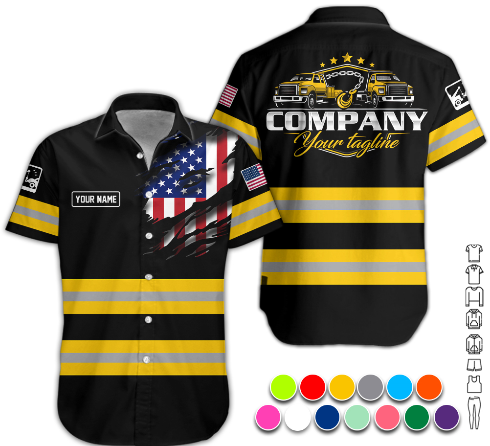 Blisscorners Custom Name Yellow Shirt for Husband, Truck Driver, Long Haul CDL Gift, Diesel Mechanic Shirt, Apparel Trucker
