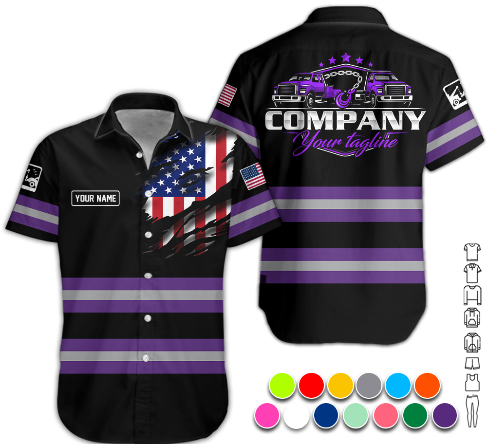 Blisscorners Custom Name Purple Shirt for Husband, Truck Driver, Long Haul CDL Gift, Diesel Mechanic Shirt, Apparel Trucker