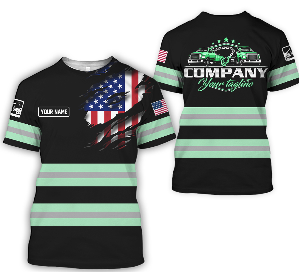 Blisscorners Custom Name Seafoam Shirt for Husband, Truck Driver, Long Haul CDL Gift, Diesel Mechanic Shirt, Apparel Trucker