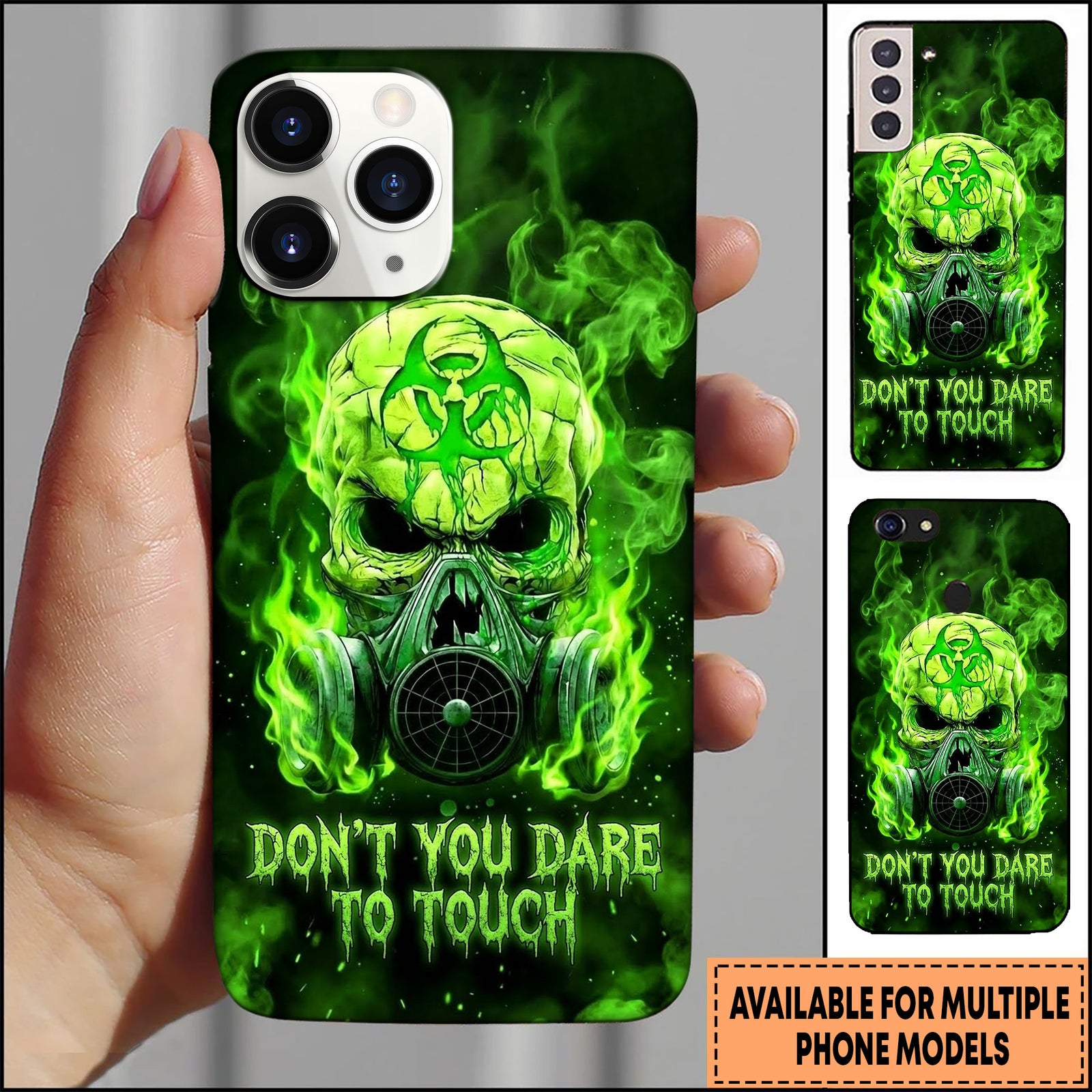 Blisscorners Skull Biohazard Gas Mask Skull Graphic Multioptions 3D Phone Case