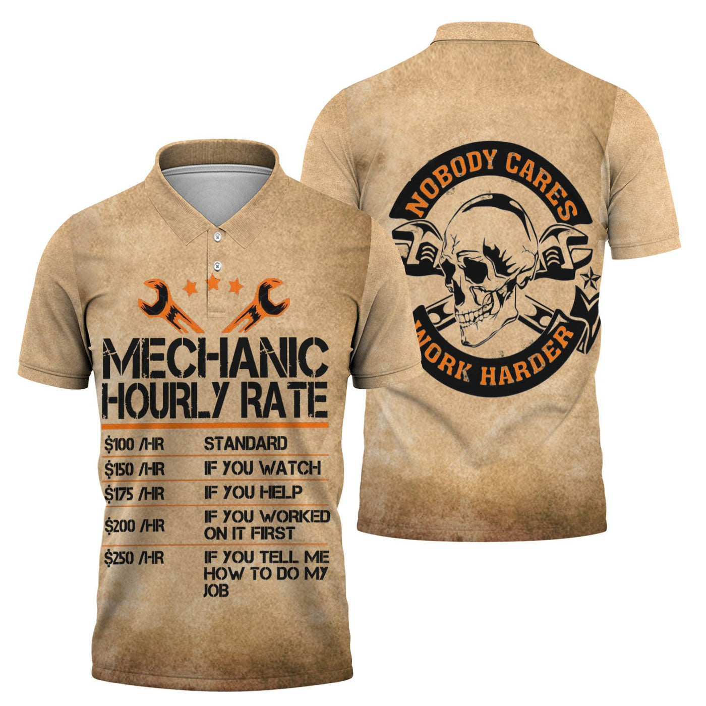 Blisscorners Vintage Mechanic Shirt Funny Mechanic Hourly Rate Retro Printed T Shirt