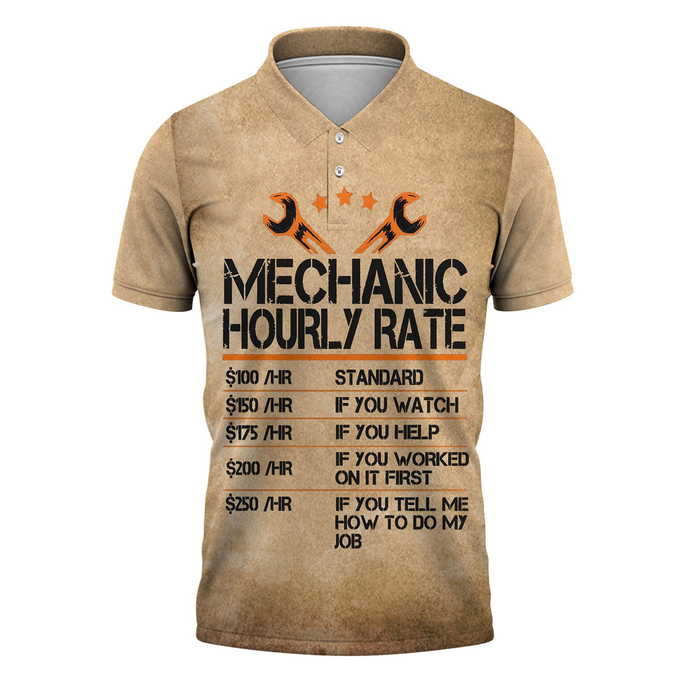 Blisscorners Vintage Mechanic Shirt Funny Mechanic Hourly Rate Retro Printed T Shirt