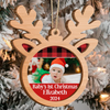 Custom Photo Baby's 1st Christmas - Personalized 2-Layered Wooden Ornament