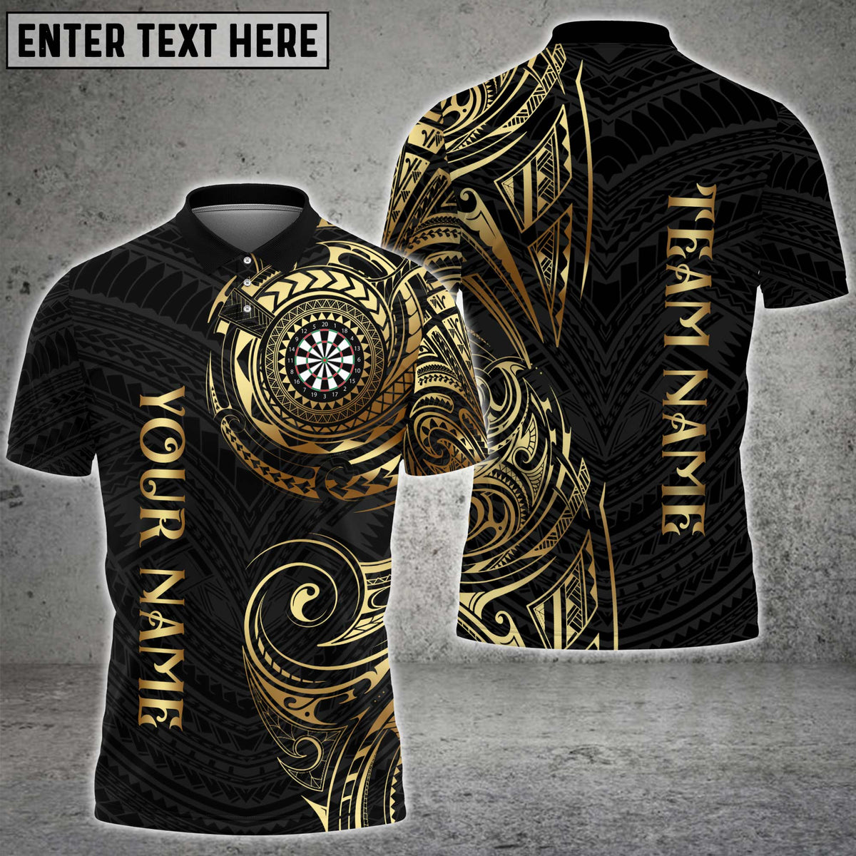 Blisscorners Darts Golden Tribal Multicolor Customized Name, Team Name 3D Shirts