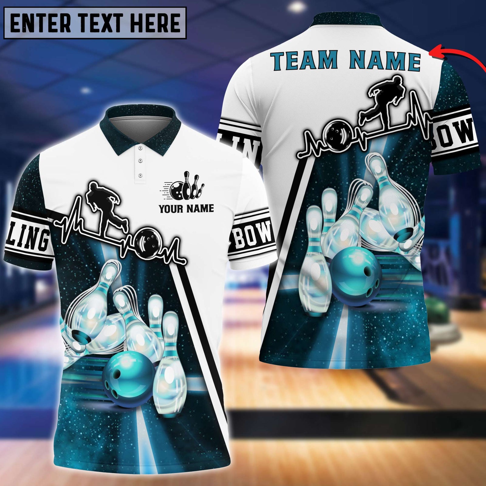 Blisscorners Light Bowling Player Multicolor Option Customized Name 3D Shirt