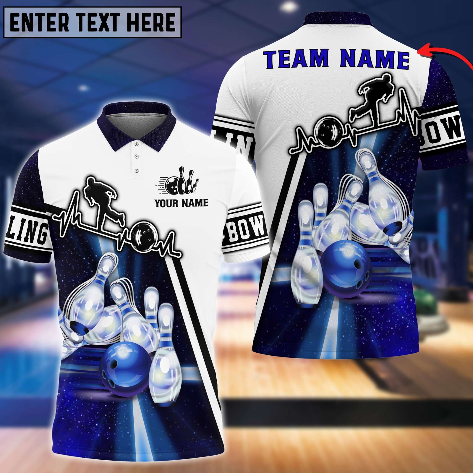 Blisscorners Light Bowling Player Multicolor Option Customized Name 3D Shirt