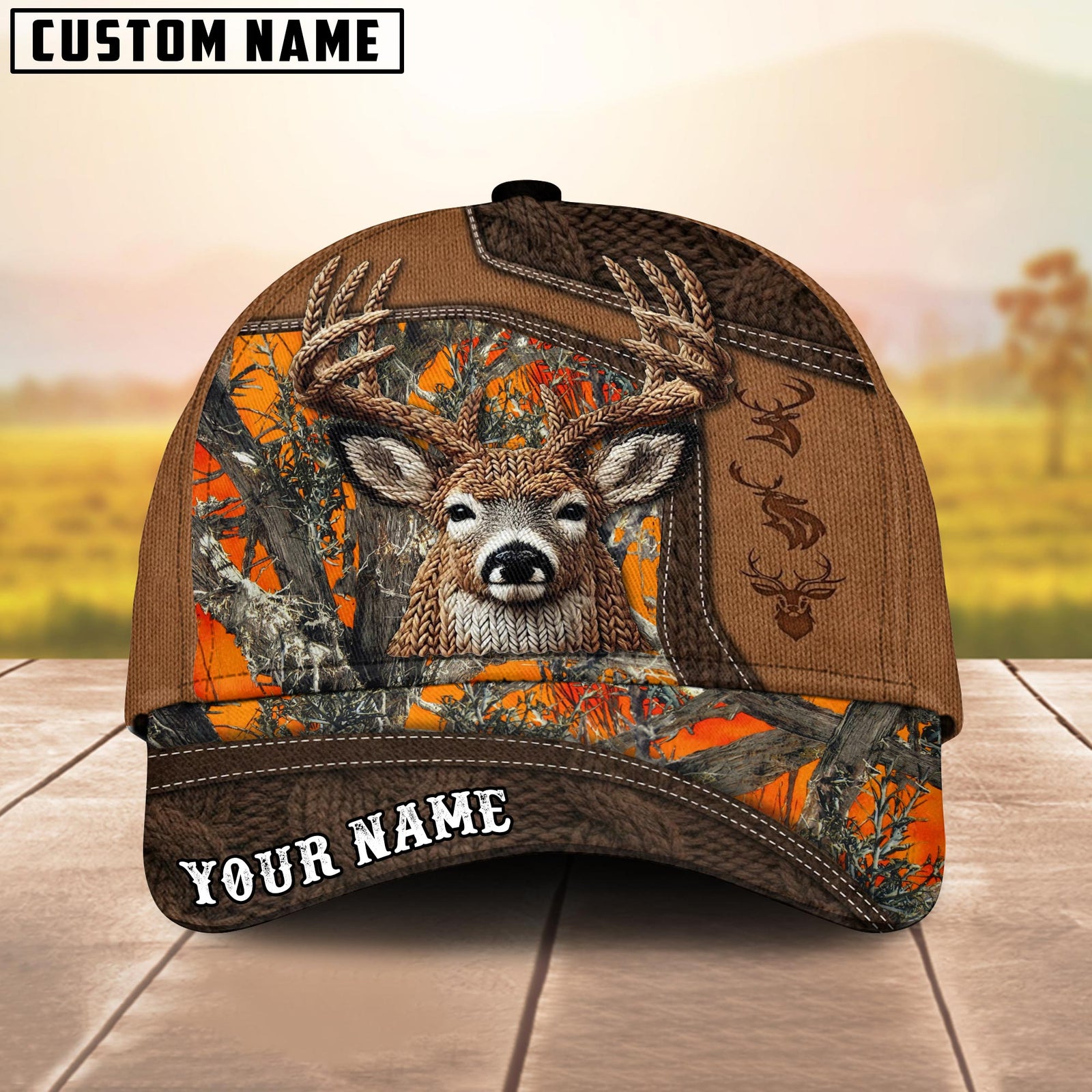 Blisscorners Buck Hunter Embroidered Camo Personalized Hat 3D Printed Multicolor