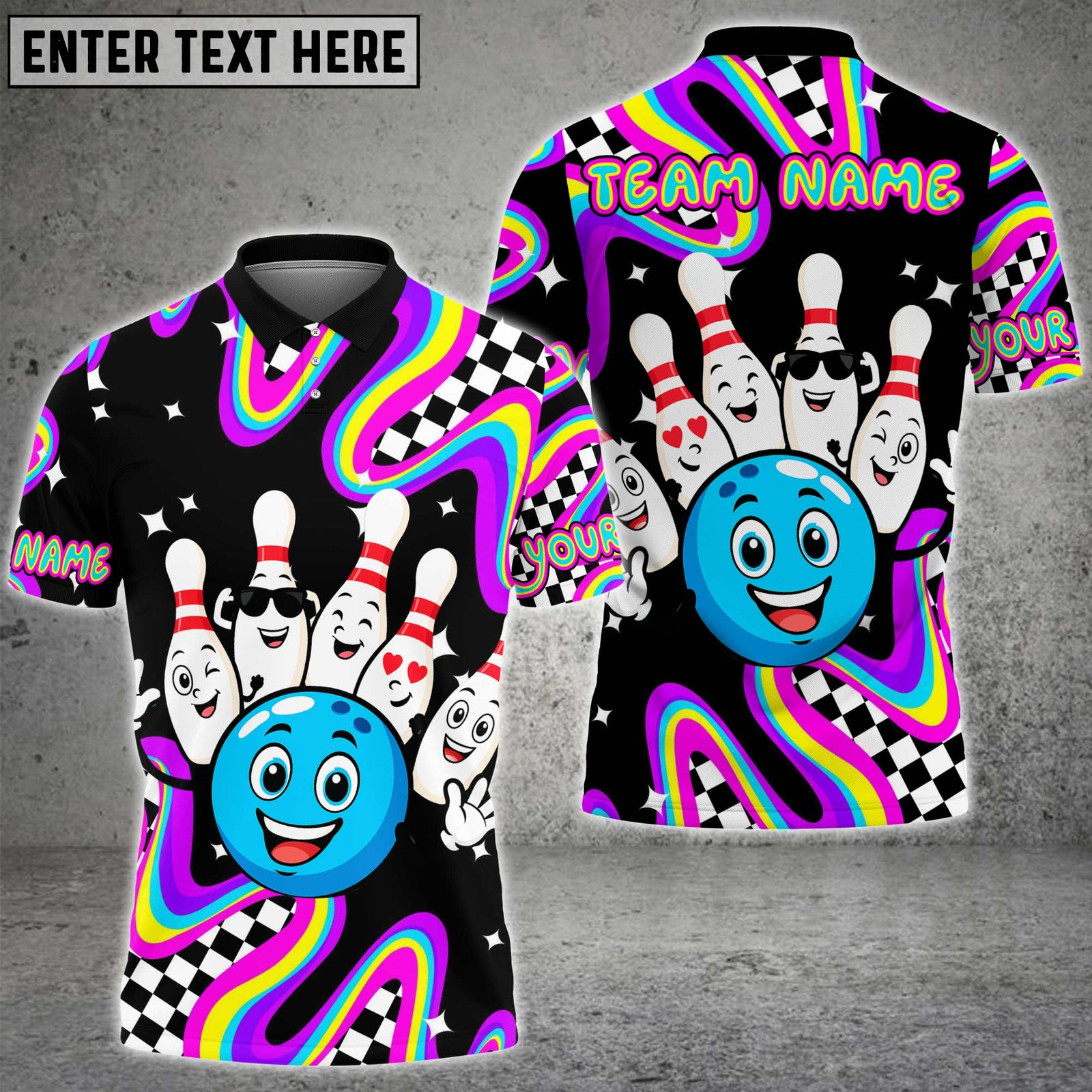 Blisscorners Bowling Party Squad Personalized Name 3D Unisex Shirt