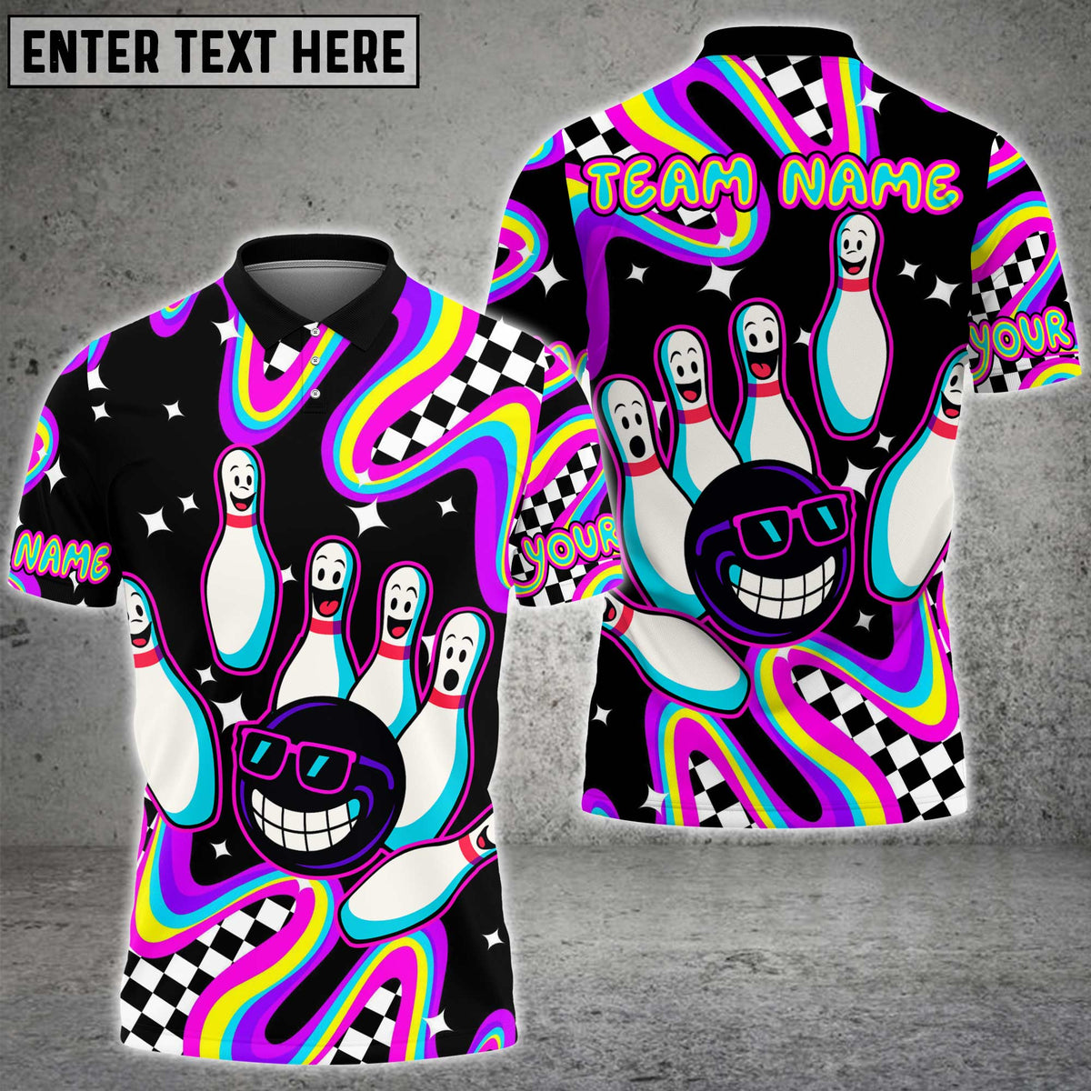 Blisscorners Bowling Cool Shades Personalized Name 3D Unisex Shirt
