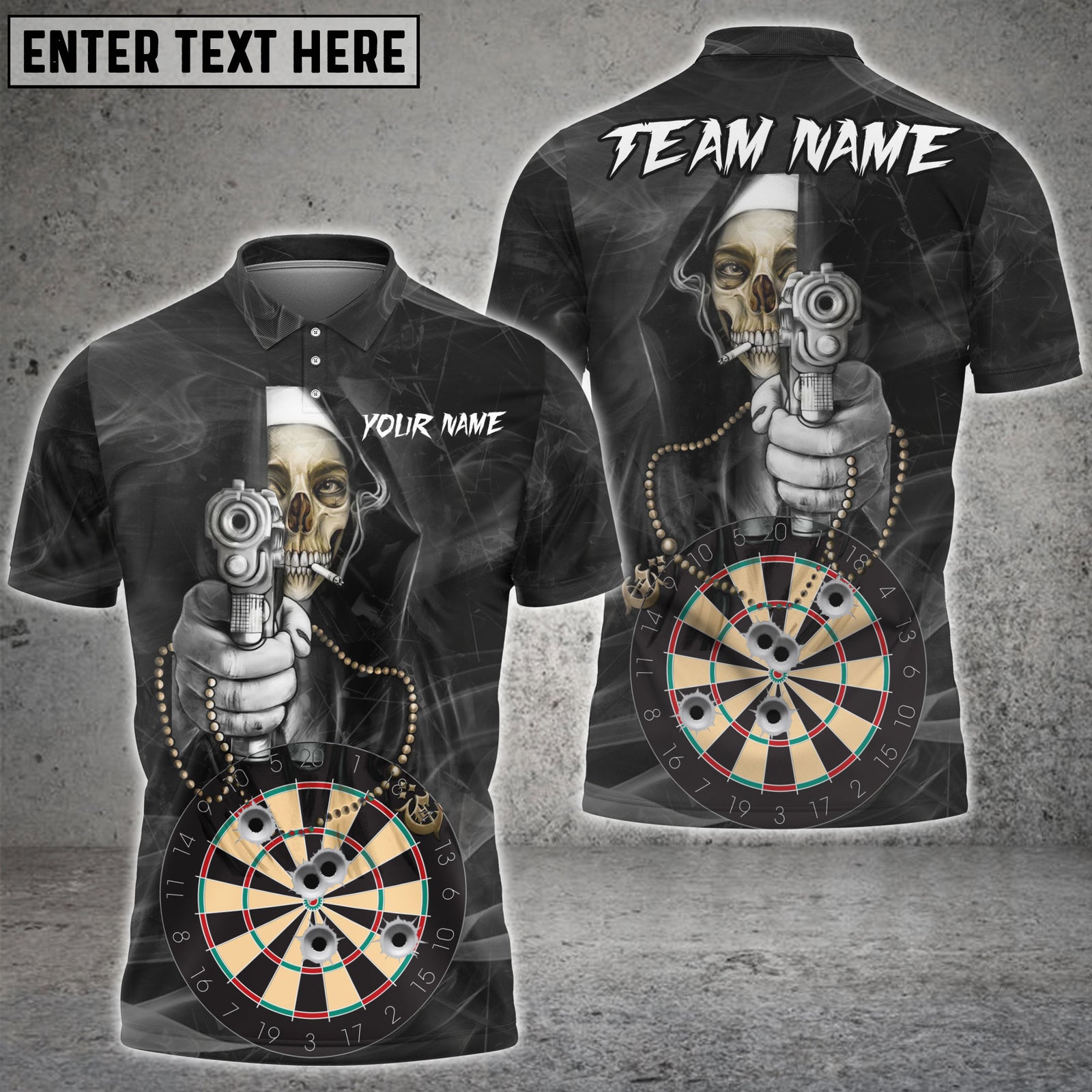 Blisscorners Darts Reaper Shooter Dartboard Personalized Name 3D Unisex Shirt