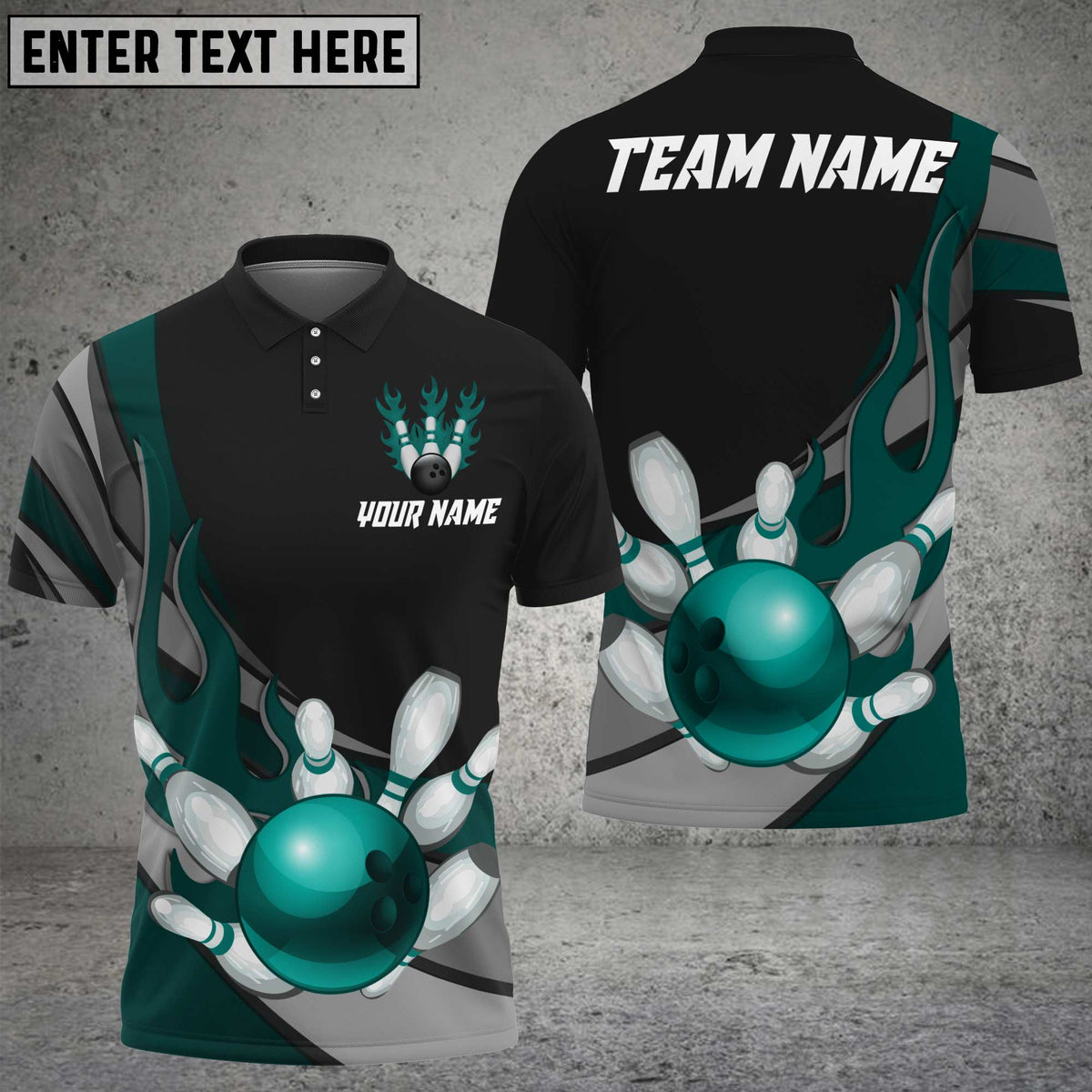Blisscorners Flaming Bowling Ball Jersey Multicolor Customized Name, Team Name 3D Shirts
