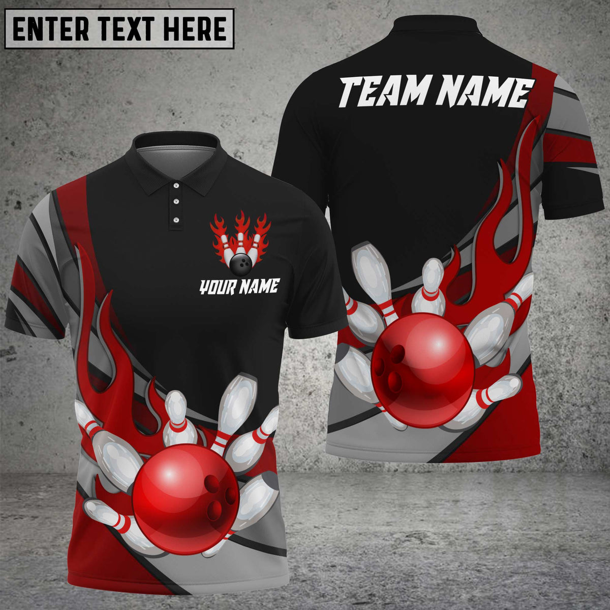 Blisscorners Flaming Bowling Ball Jersey Multicolor Customized Name, Team Name 3D Shirts
