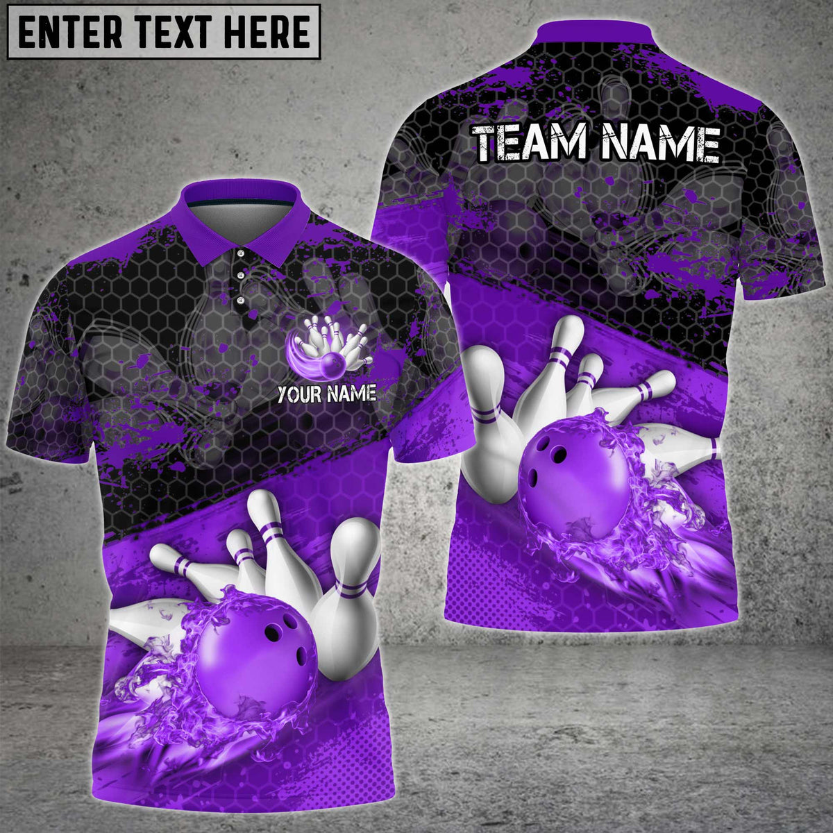 Blisscorners Bowling Splash Multicolor Customized Name, Team Name 3D Shirts