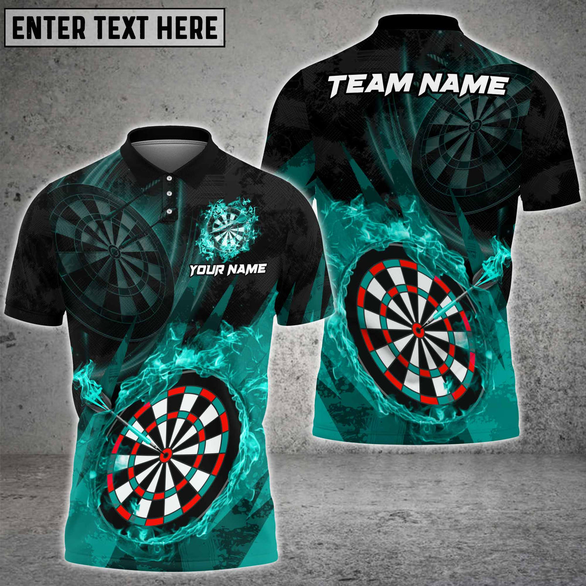 Blisscorners Darts Flame Dartboard Champion Multicolor Customized Name, Team Name 3D Shirts