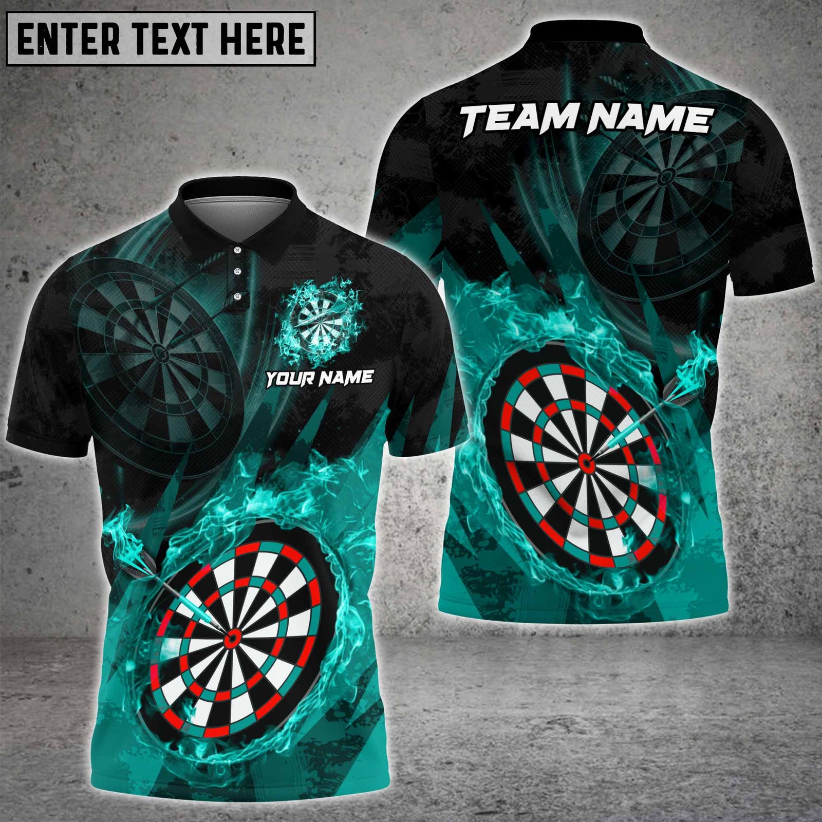 Blisscorners Darts Flame Dartboard Champion Multicolor Customized Name, Team Name 3D Shirts