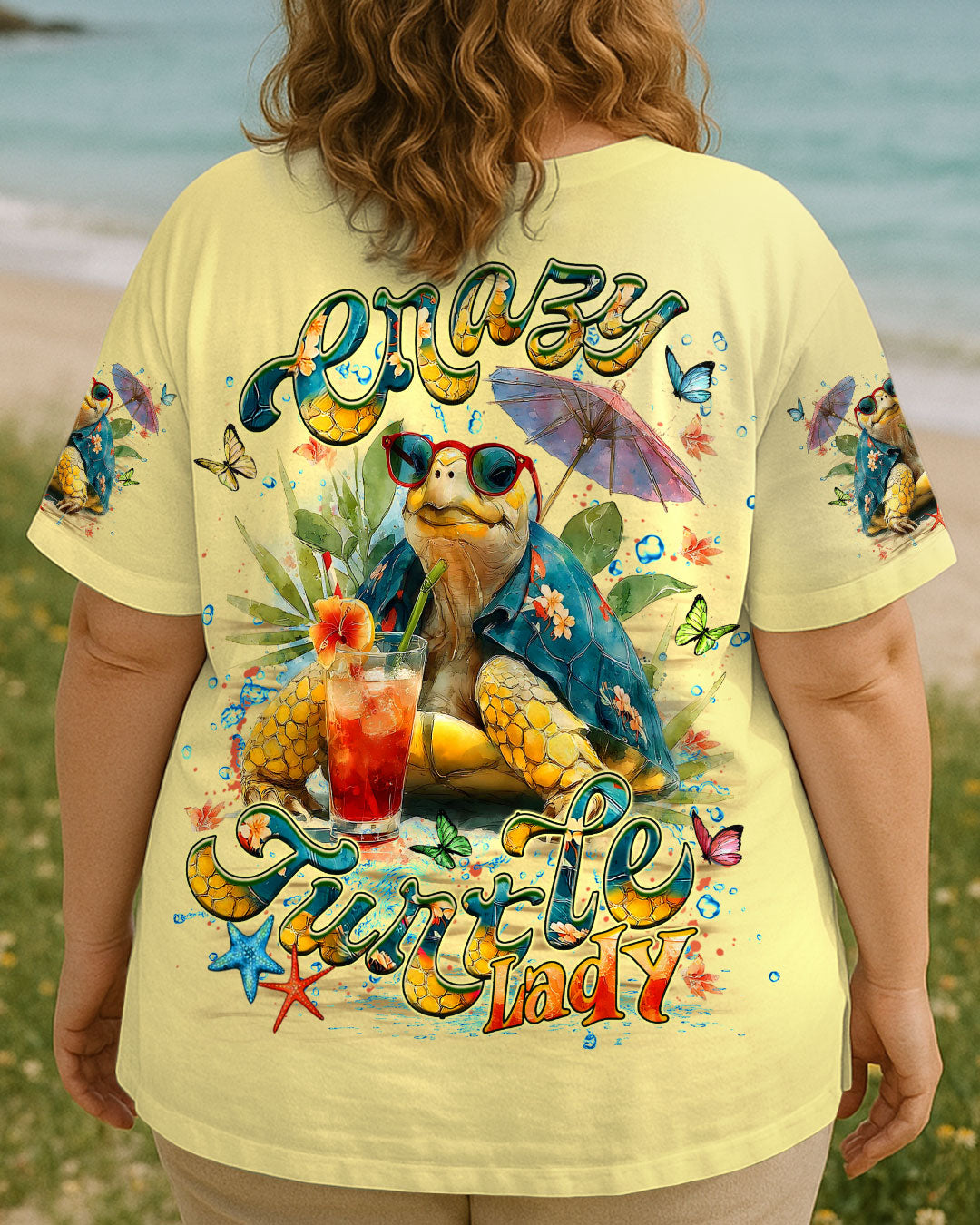 BLISSCORNERS CRAZY TURTLE LADY ALL OVER PRINT