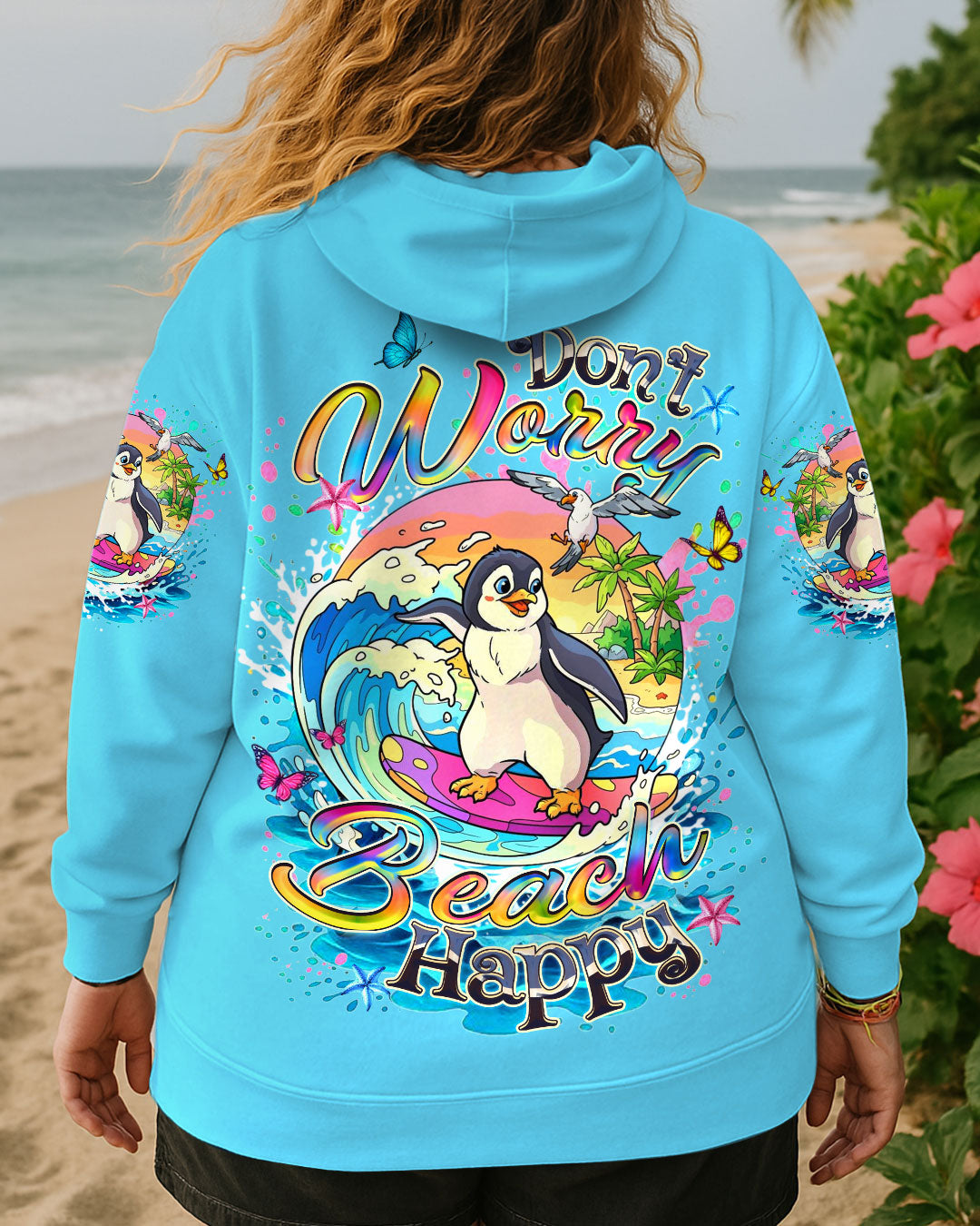 BLISSCORNERS DON'T WORRY BEACH HAPPY ALL OVER PRINT