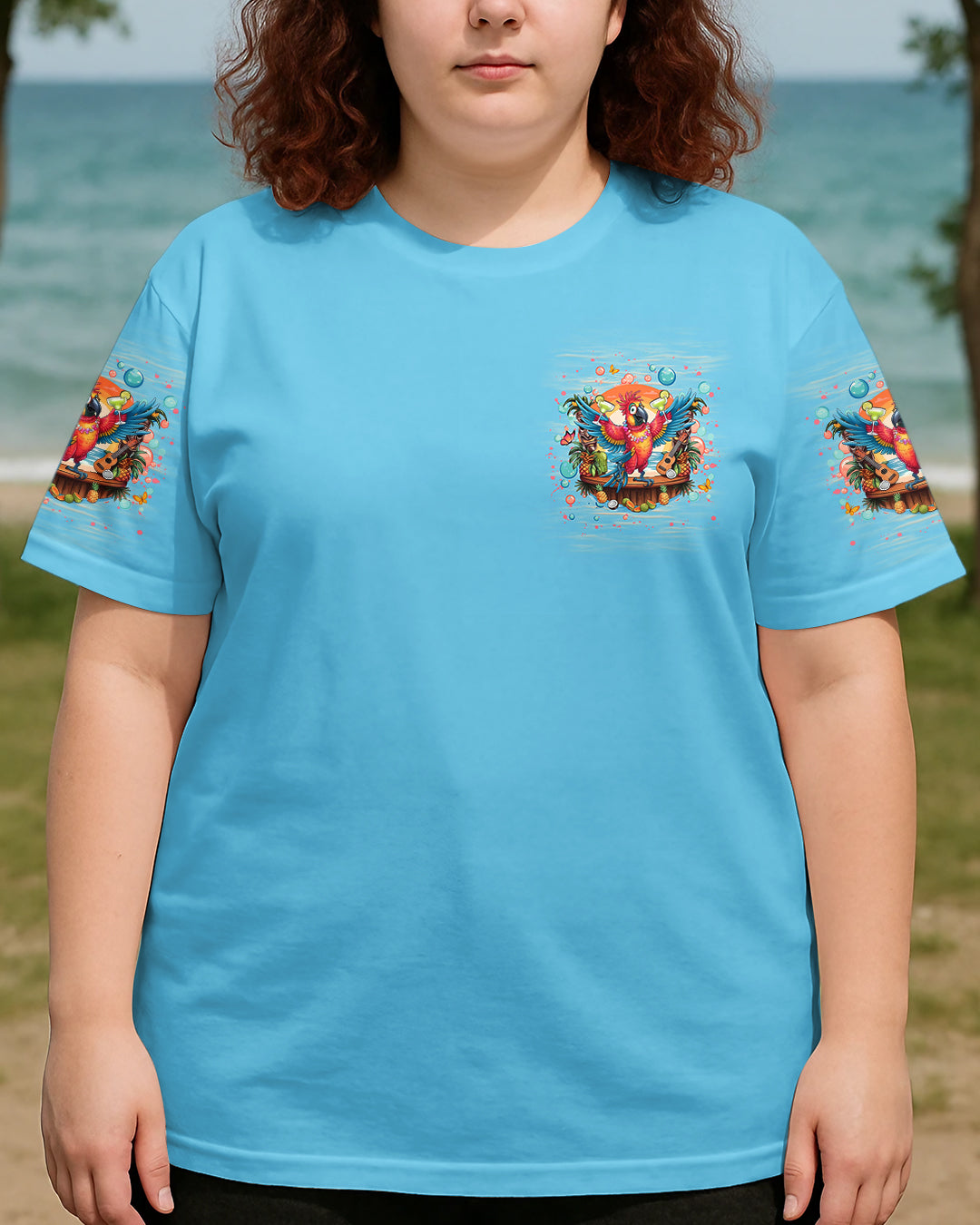 BLISSCORNERS IT'S 5 O'CLOCK SOMEWHERE PARROT ALL OVER PRINT