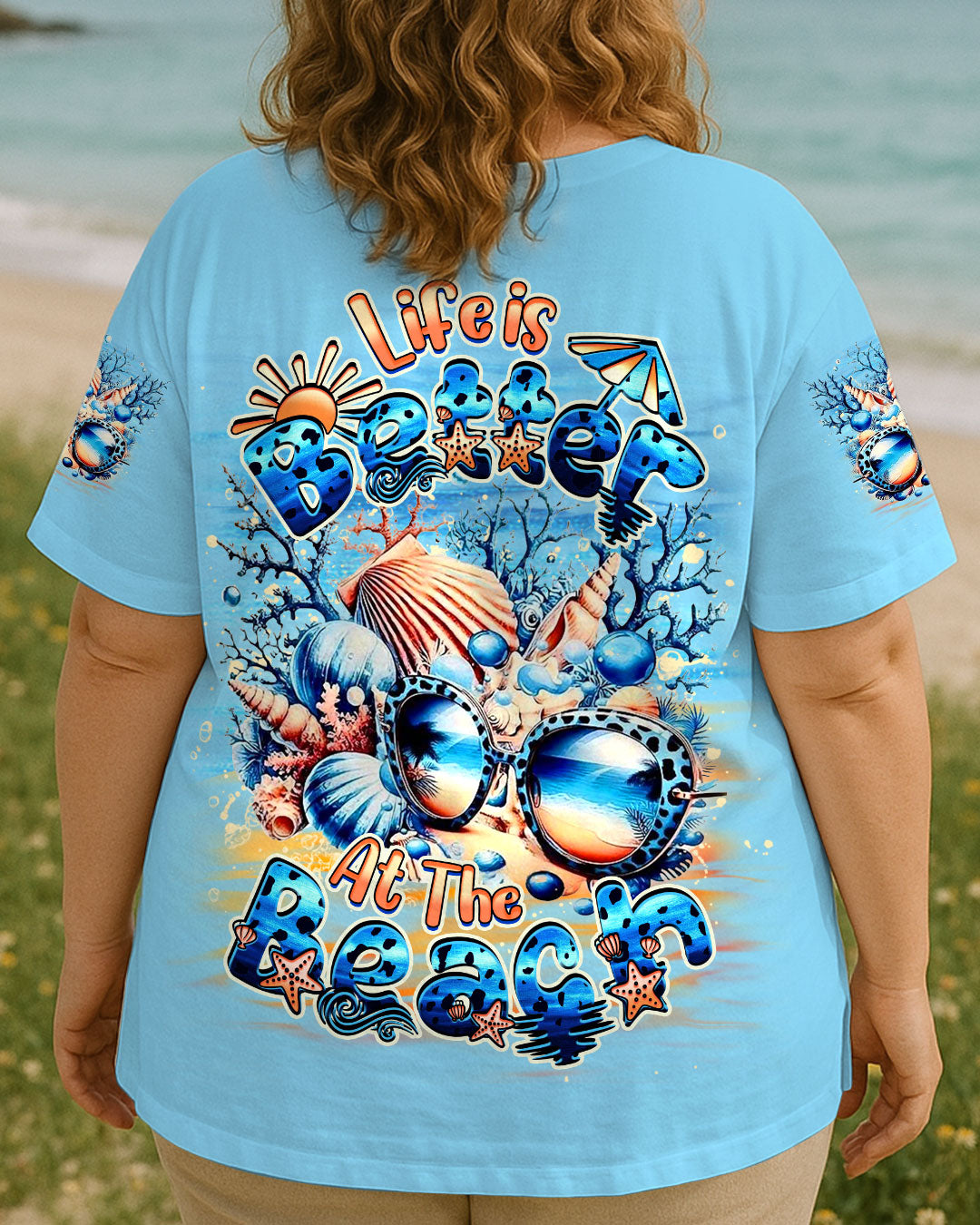 BLISSCORNERS LIFE IS BETTER AT THE BEACH ALL OVER PRINT