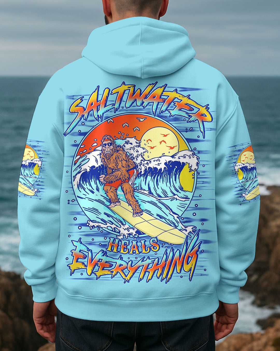 BLISSCORNERS SALTWATER HEALS EVERYTHING BIGFOOT ALL OVER PRINT